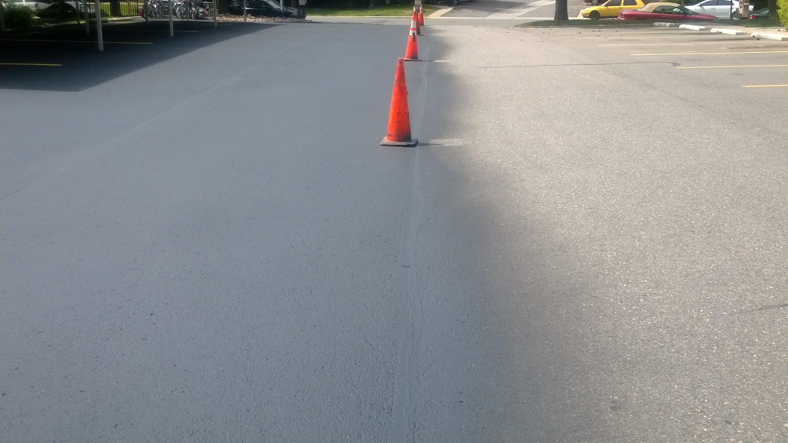 An asphalt job site